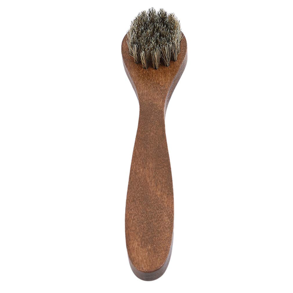 Horsehair Shoe Brushes Wooden Handle Soft Shine Care Polish Clean Dauber Applicators Home Tools Durable and Practical