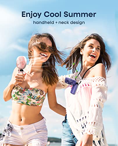 Diffy Homy Portable Handheld Personal Rechargeable Fan Led Digital Display 90°Adjustable 4000Mah Rechargeable Fan 9-16 Hour, 5 Speed Wind Mini Aromatherapy Fan For Office Room Table Outdoor Traval #TOP2