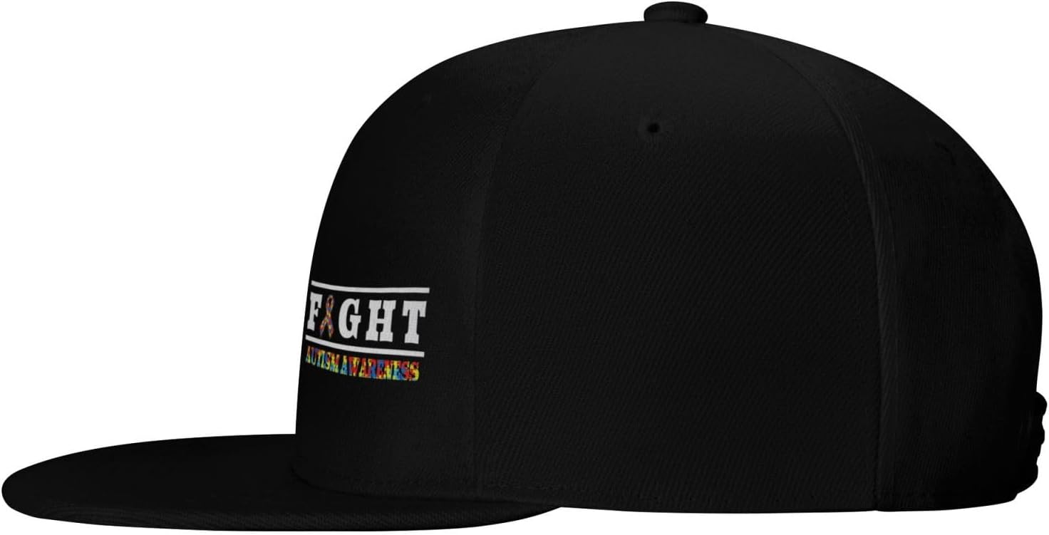 Fight Autism Awareness Unisex Snapback Hat Adjustable Hip Hop Baseball Cap Flat Bill Brim Black Trucker Hats for Men Women - Image 3