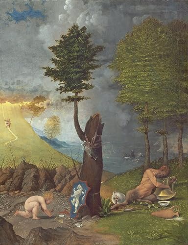 Peinture Allégorie de la vertu et du vice SERENDIPITP, l'art mural qui inspire l'esprit