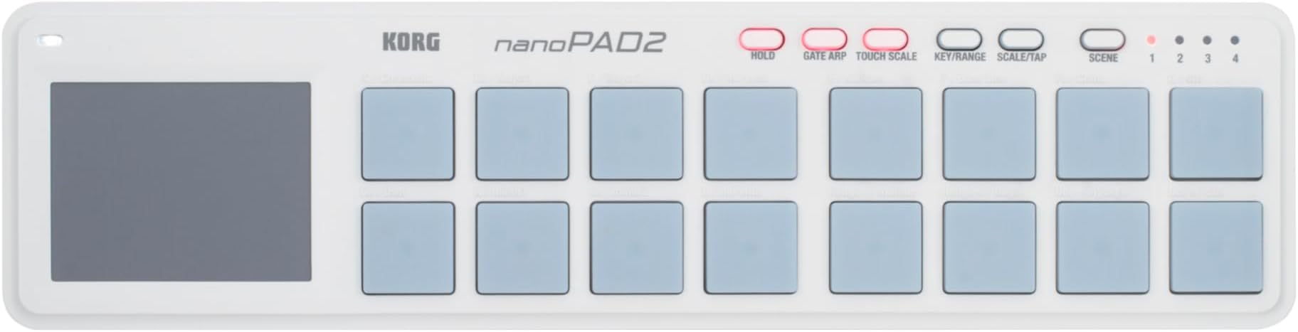 KORG 定番 USB MIDIコントローラー nanoPAD2 WH ホワイト ベロシティ対応 16パッド 音楽制作 DTM コンパクト設計で持ち運びに最適 すぐに始められるソフトウェアライセンス込み