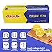 KAMMAK Plastic Wrap with Slide Cutter - 12 Inch Food Service Cling Film Roll - Clear Refillable Stretch Film - 1000 SQ FT Wrap - Bulk Quick Cut for Restaurant, Kitchen