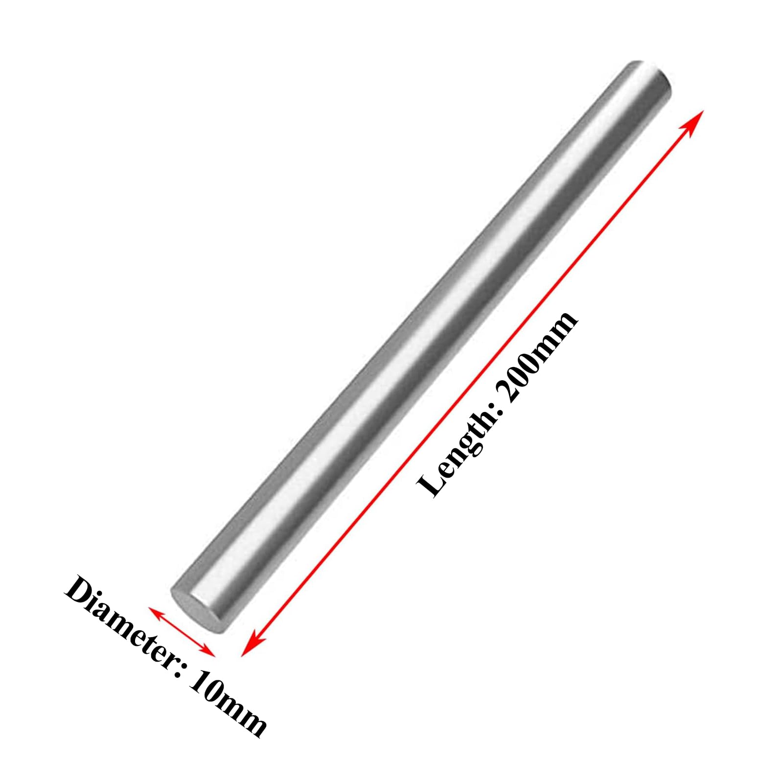 WSYCWG Diameter 10mm, Pure Nickel Metal Rod Diameter 8-15Mm Length 200Mm Suitable for Scientific Experiment Nickel Electroplating Solution
