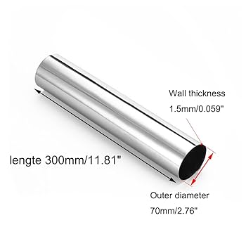ステンレス製パイプ 約70mm×1000mm 31.8×1.1×4000 オールステンレスパイプ モノタロウ #400研磨仕上