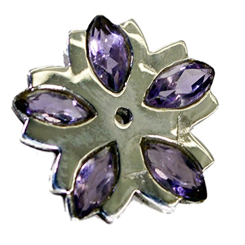 Améthyste véritable de février et argent massif sur ce pendentif