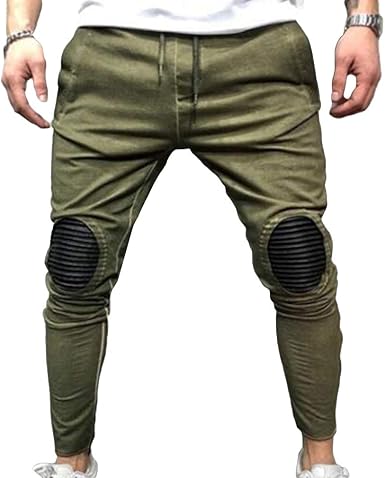 Pantalones Hombre Moda Bolsillo Hip Hop Pantalones Rodilla Labor De Retazos  Pantalones De Lápiz : Amazon.es: Ropa