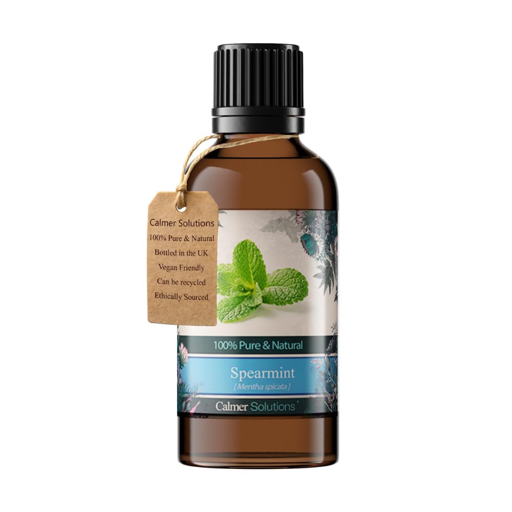 Calmer Solutions Colourless To Pale Yellow Spearmint 100% Pure Essential Aromatherapy Oil 50Ml
