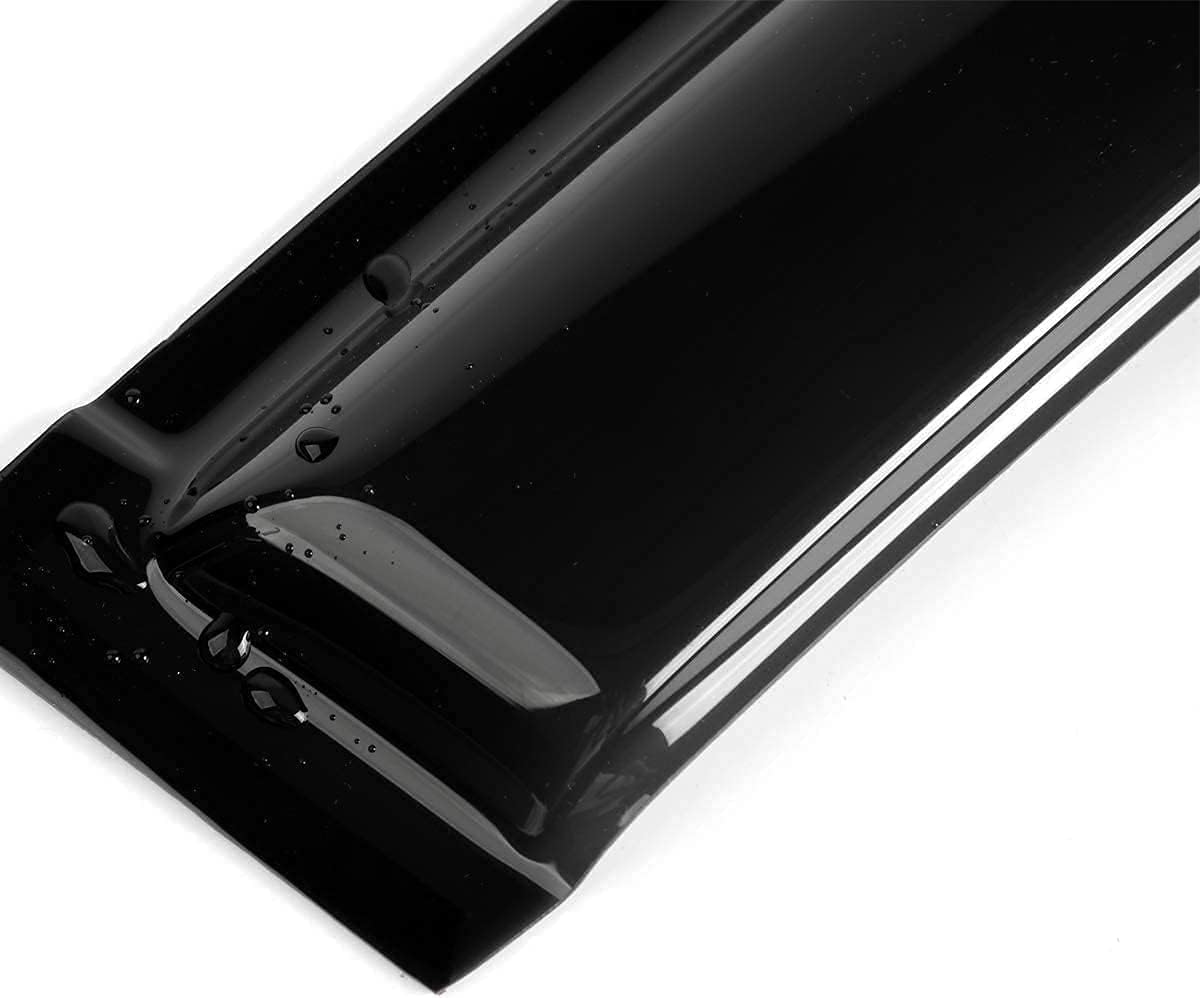 Wensdy 4pcs Side Window Wind Visor Vent Deflector ，Outside Mount Tape On Sun Rain Guards Set fit for 2009-2019 Ford Fiesta Hatchback 94547