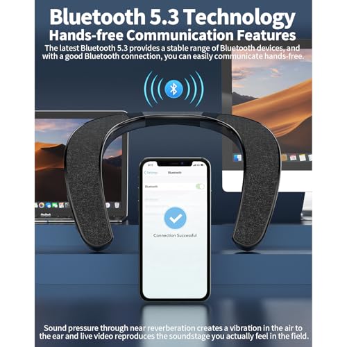 Image of Smalody Wireless Neckband TV Speaker Portable Bluetooth Stereo Surround