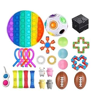 Fidget toys pakket – 26 stuks- Fidget Zintuiglijke Speelgoed Set Stress Relief Speelgoed Autisme Angst Relief Stress Pop…