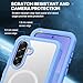 CENHUFO Magnetic Case for Samsung Galaxy A36 5G / Samsung A56 5G, Full Body Phone Case Built-in 9H Tempered Glass Screen Protector [Compatible with Magsafe] Shockproof Bumper Clear Cover - Blue
