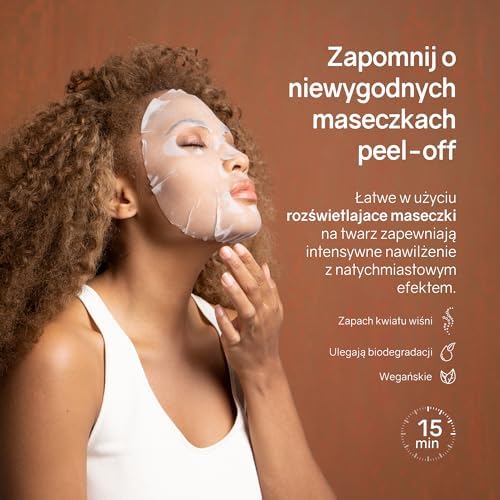 Ardaraz - Nawilżająco-odmładzająca maseczka do twarzy, nasączona skoncentrowanym serum kwasu hialuronowego w 3 gramaturach cząsteczkowych, opakowanie 5 maseczek do twarzy.
