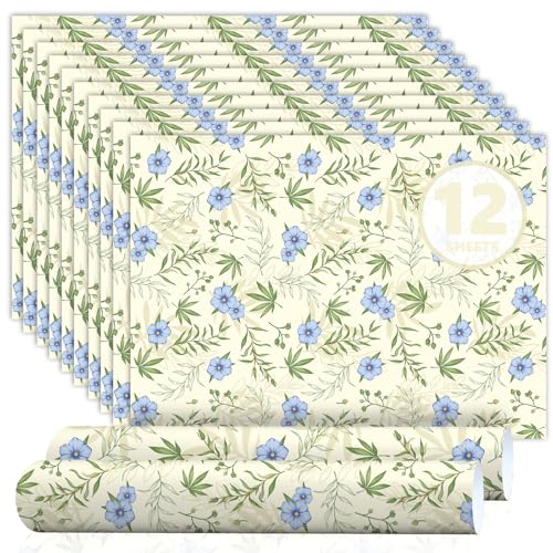 SCENTORINI Linen Scented Drawer Liners, Scent Paper Liners for Wardrobe, Bedroom, Closet, Shoe Cupboard 12 Sheets