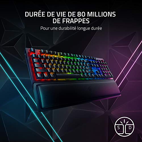 Razer BlackWidow V3 Pro Switches Jaunes Clavier Gamer sans Fil Switches Mécaniques Silencieux Repose Poignet Bluetooth Touche Média RGB Chroma Clavier US | - vue 9