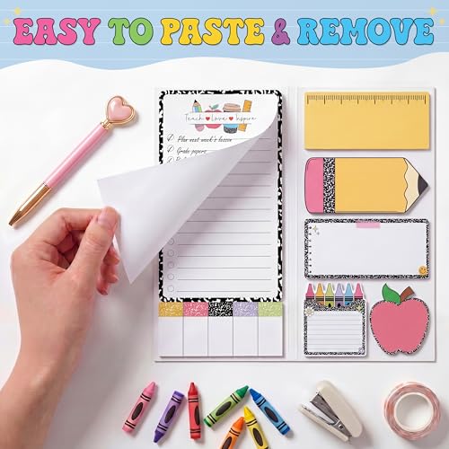 Blocs de notes autocollantes pour enseignant BEAWART fournitures bureau école - 3
