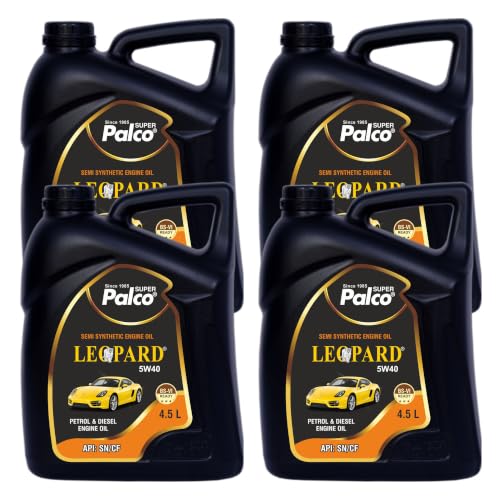 Image of PALCO LEOPARD 5W40 Engine Oil for Car 4.5 Ltr (Pack-4) | Engine Oil for Petrol & Diesel Cars