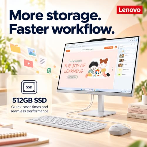 Lenovo IdeaCentre 24“ All-in-One, 16GB RAM, 1TB Storage, Intel 4-Cores - Image 5