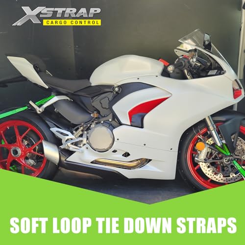 Alças de amarração de laço macio, (pacote com 6) alças de amarração para motocicleta, laços de amarr