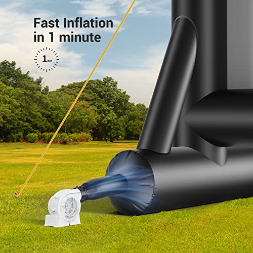 Outdoor Inflatable Projector Screen 14 Feet Blow Up Movie Screen With Fast Low-Noise Air Blower Support Front & Rear Projection For Home Theater Backyard Movie Night Barbecue Pool Party #TOP4