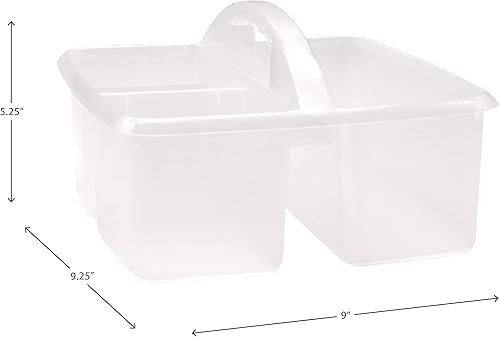 Miniatura 3 de Teacher Created Resources Organizador de almacenamiento de plástico portátil transparente, paquete de 6 para aulas, habitación de niños y