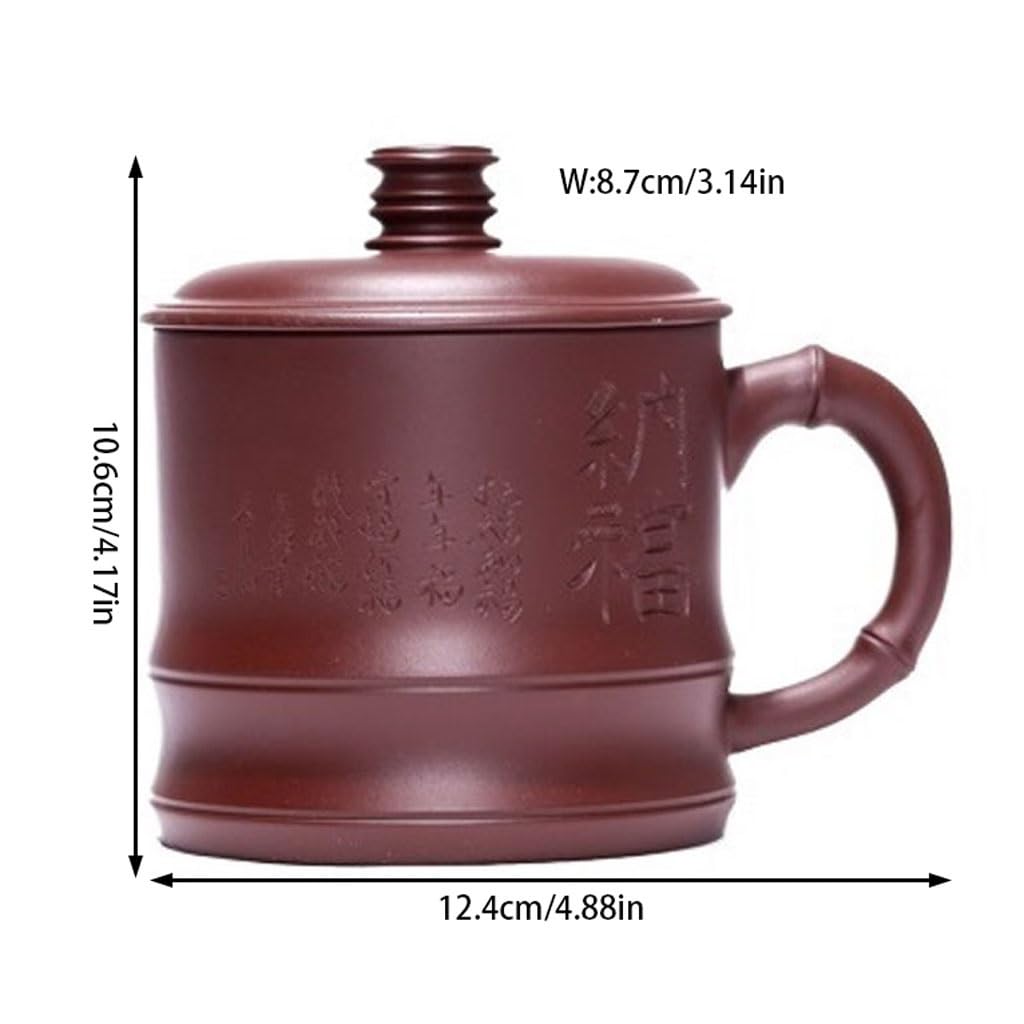 Kubki Matcha Ręcznie grawerowany Biuro Zestaw Herbaty Fioletowy Piaskowy Kubek Herbaty Kubek 350 ml Kung Fu Zestaw Herbaty Zestaw Herbaty Kubek do zaparzania herbaty