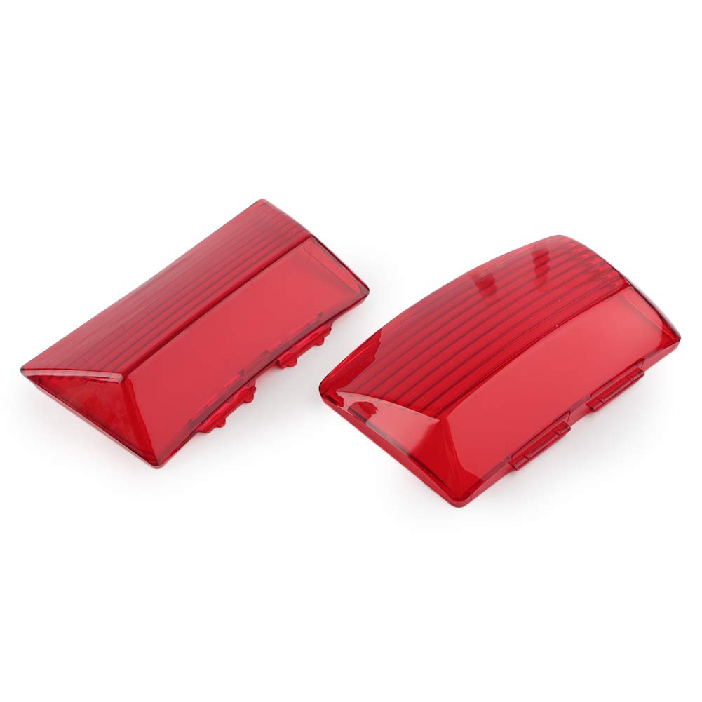 CNxinn10 2pcs Mudguard Tip Light Lenses Cover Mud Guard Lights for Harley Touring Ultra Classic, Replaces No. 59180-80, 68046-79, 59672-99, Red