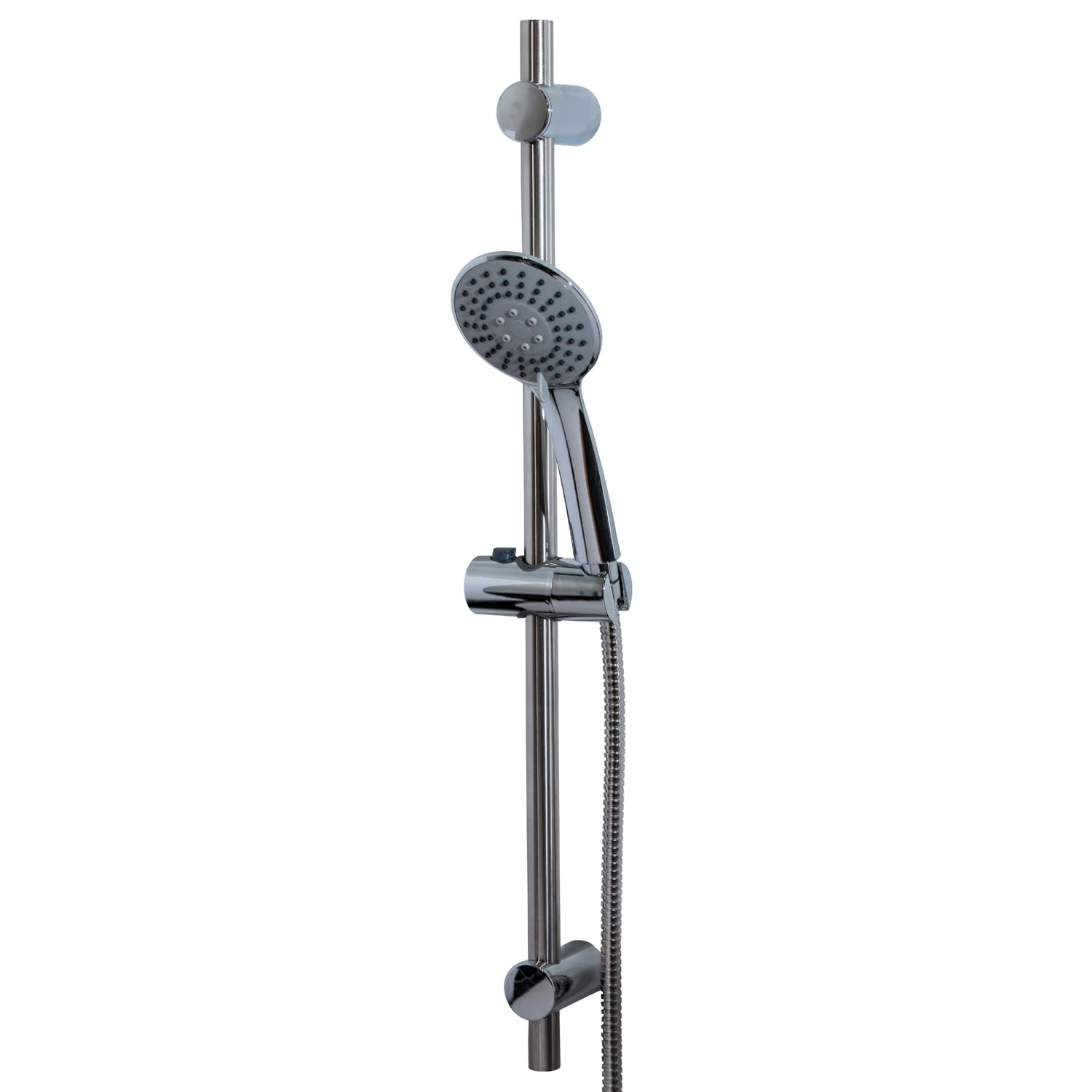 Shower Head Holder Riser Rail Kit 3 Function Handset Stainless Steel Slide Bar