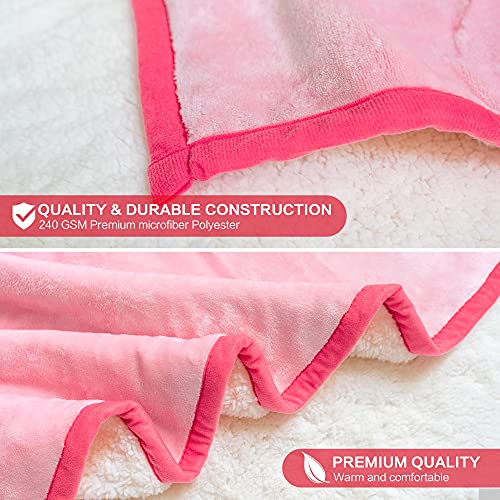 Flamingo Wearable Hooded Blanket For Adults – Pink Fuzzy Super Soft Warm Cozy Plush Flannel Fleece & Sherpa Hoodie Throw Cloak Wrap - Flamingo Gifts For Women Adults Girls And Kid #TOP3