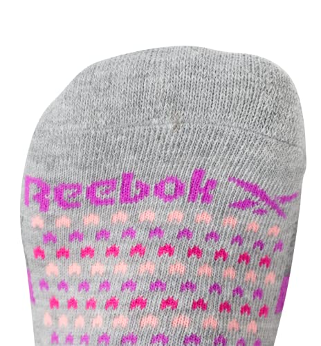 Reebok Girls' Athletic Arch Compression Cushion Comfort Quarter Cut Socks (6 Pack), Size Small, Pink Assorted #TOP5