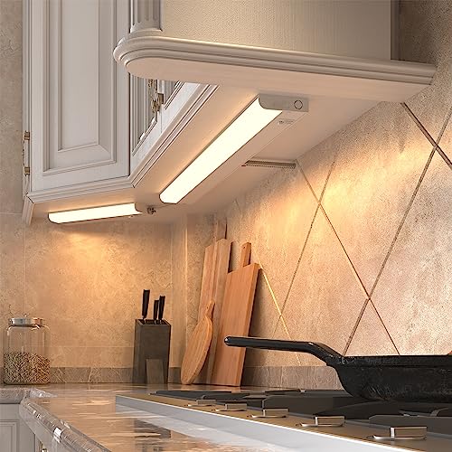 Image of GETINLIGHT 30-inch Hardwired Only 5 Color LED Under Cabinet Lighting, Selectable 2700 /3000 /4000 /5000 /6000K, Dimmable, Matte White Finished, ETL Listed, IN-0201-14-WH-5C