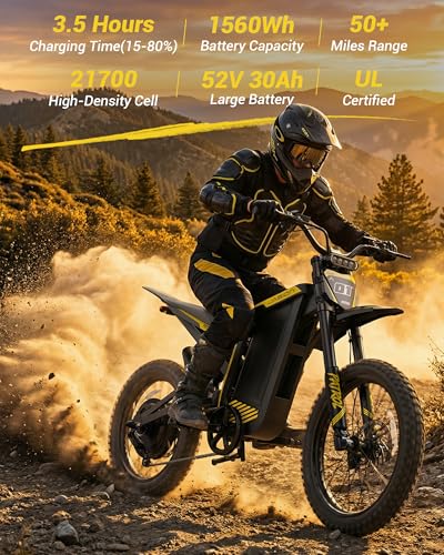 Jasion Patrol Electric Dirt Bike for Adults&Teens,4000W Peak