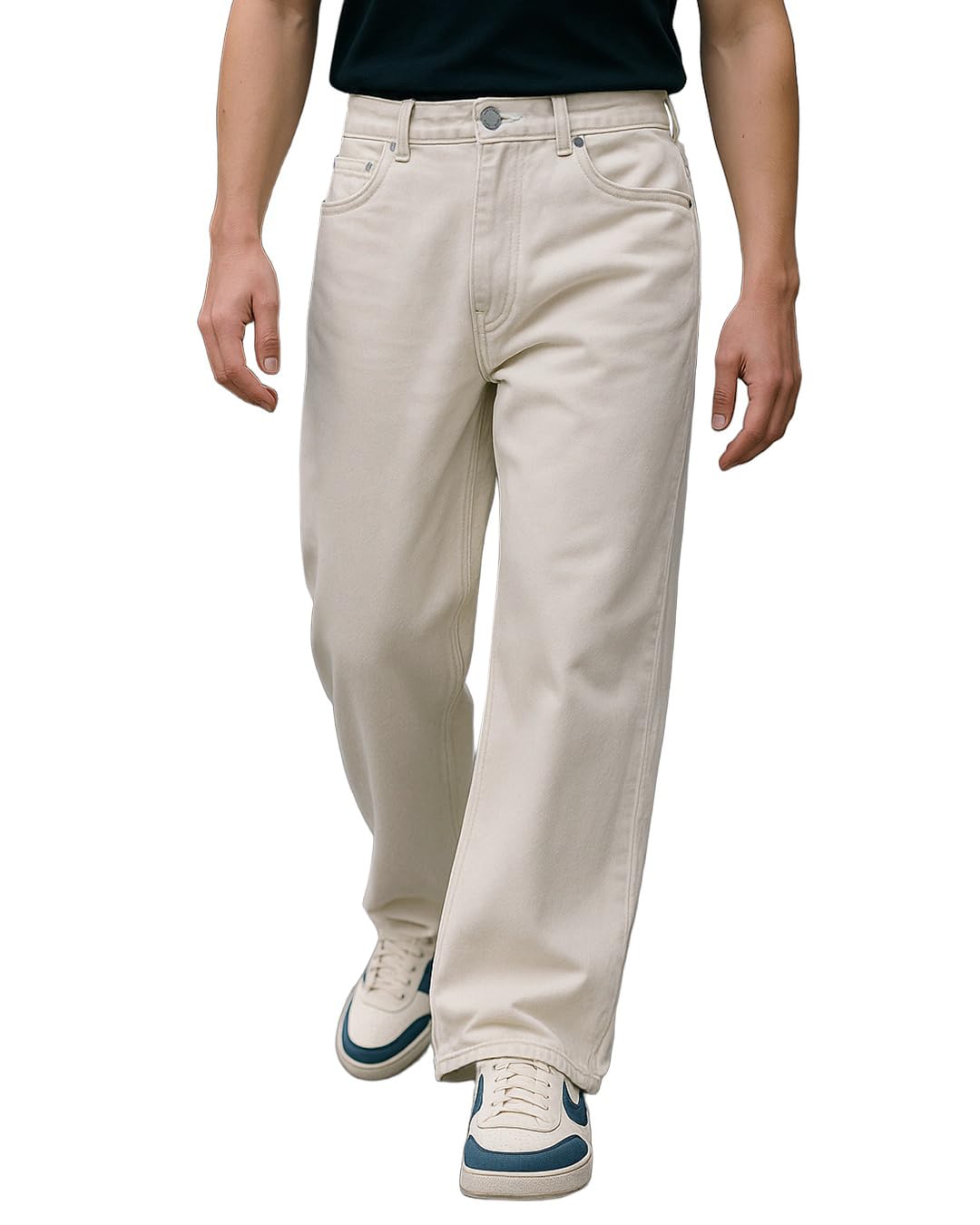 bewakoof Men's Loose Mid Rise Jeans-picture-49