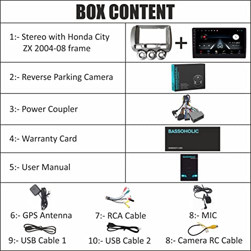 Image of 9 inch Android Car Stereo for Honda City ZX | 2GB RAM 32GB ROM | Full HD Touchscreen | WiFi GPS Bluetooth | Steering Wheel Control | Coupler Fit | Reverse Parking Camera | 1-Year Warranty