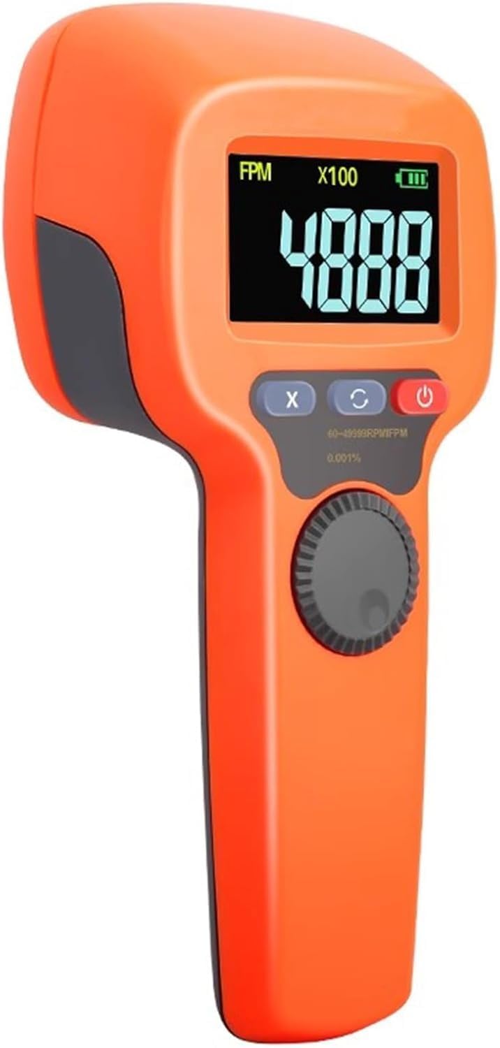 Estroboscopio digital de mano de alta precisión, tacómetro sin contacto para medición de velocidad del motor del ventilador