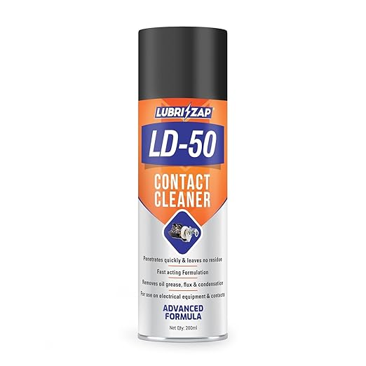 Lubrizap Contact Cleaner 200ml - Drive Out Dirt, Dust, Oil, Flux Residue and Moisture from Sensitive Electrical Parts and Equipment with Ease (1)
