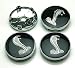 BENZEE 4pcs W250 60mm Car Emblem Badge Sticker Wheel Hub Caps Centre Cover Ford Mustang Shelby Cobra