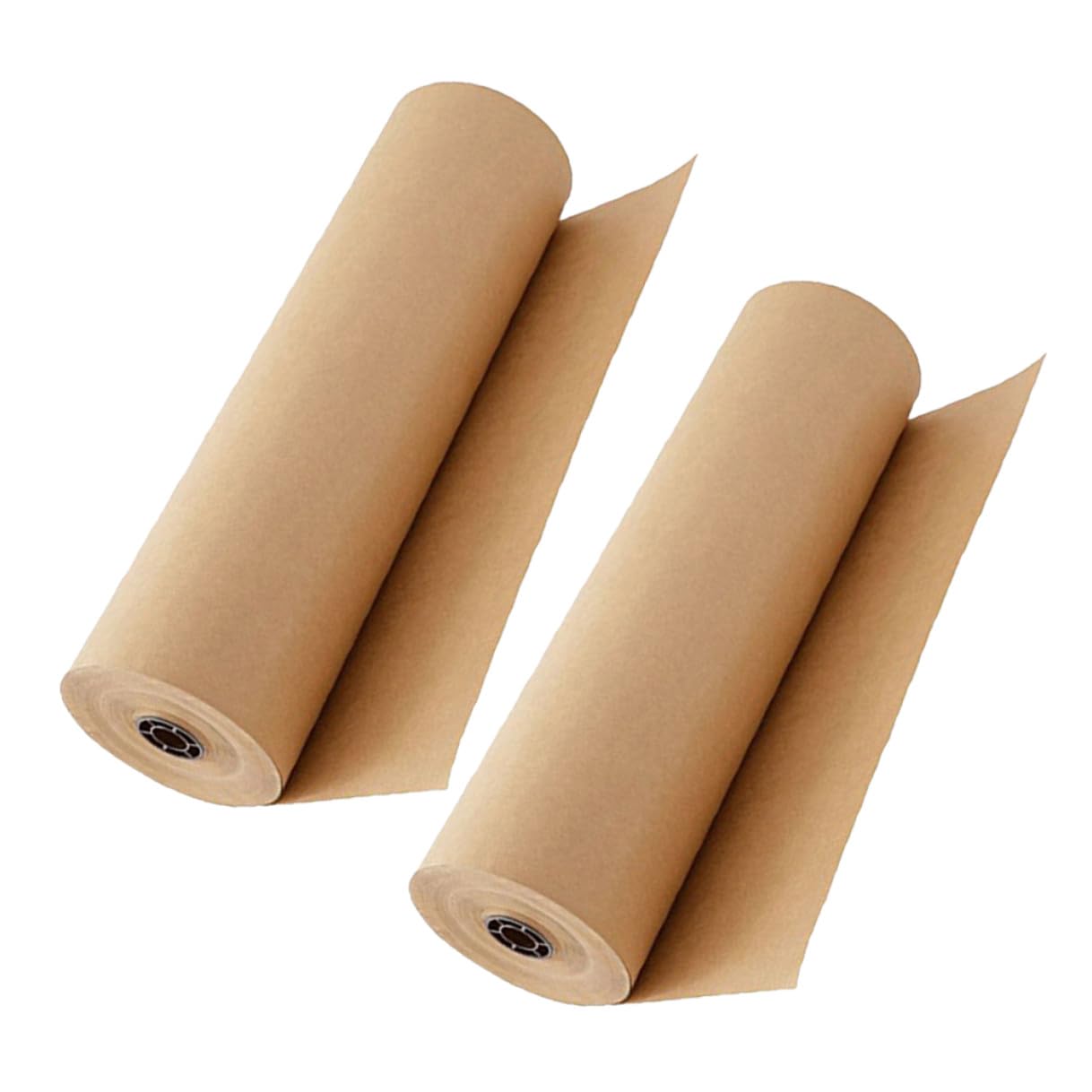 Papier Kraft en Rouleau 2 Pièces pour Emballage de Boîte et Expédition