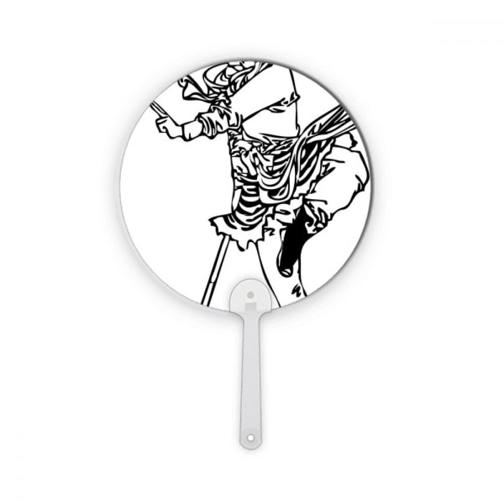 Plastique rond portable fan contre la chaleur estivale avec dessin de pèlerinage