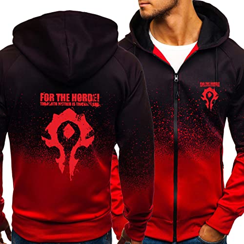 YRSHENG Herren Hoodie Jacke Pullover für for The Horde Unisex Reißverschluss Sweatshirts Langarm Reißverschluss Jacken Radtrikots Uniform Track Tops-B||L Cover