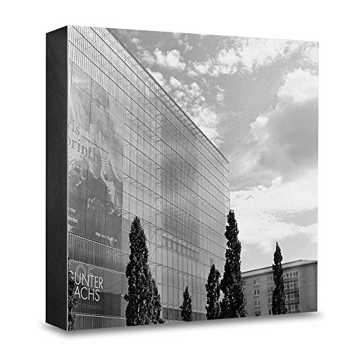 Bloc photo en bois 20x20 cm décoration architecture Leipzig