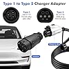 Opaltool Type 1 to Type 2 Ev Charging Cable Car Charger Adapter, 32A SAE J1772 to IEC 62196 Car Charger Converter Electric Vehicles Charging Adapter #2