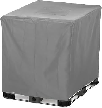 IBC Tote Cover, Water Tank Cover, 210D Heavy Waterproof Sunscreen Material Water Tank Cover for 330 Gallon 1250L Rain Water TankGray,250 Gallon