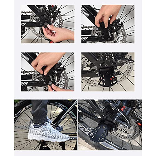 E-Outstanding Bike Folding Bicycle Metal Rear Pedals Mtb Footrests Cycling Accessories 90X60Mm, 1 Pair #TOP4