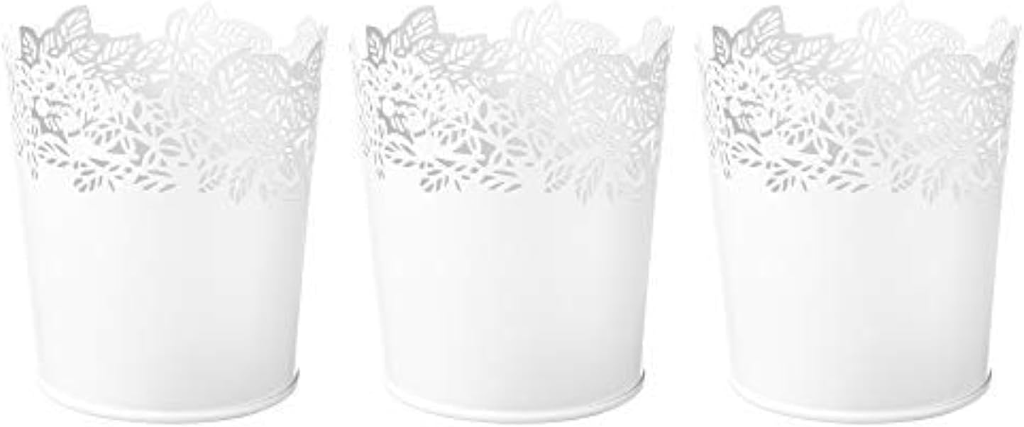 IKEA Samverka Blumentöpfe, Stahl, 9 cm, Weiß, 3 Stück Amazon.de Garten