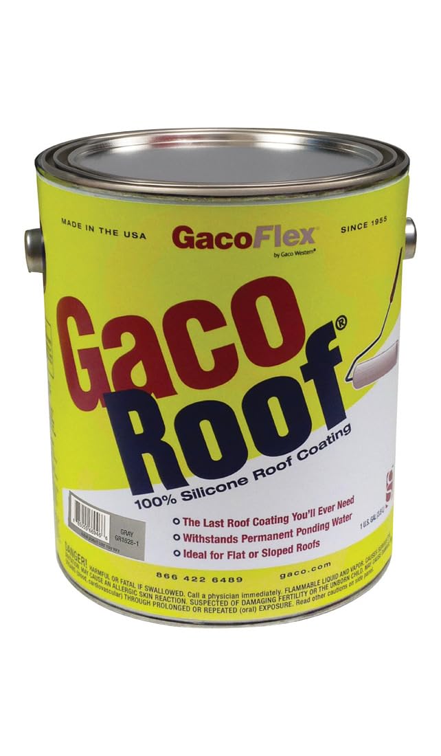 GacoFlex GacoRoof Gray Silicone Roof Coating 1 gal.