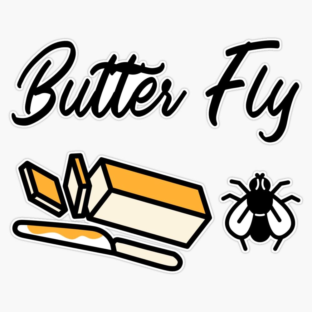 Butter Fly Sticker Vinyl Waterproof Sticker Decal Car Laptop Wall Window Bumper Sticker 5"