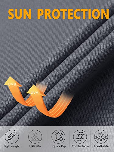 Magcomsen Women's Plus Size 1/4 Zip Running Shirt, Sun Protection & Athletic Workout, Dark Grey #TOP5