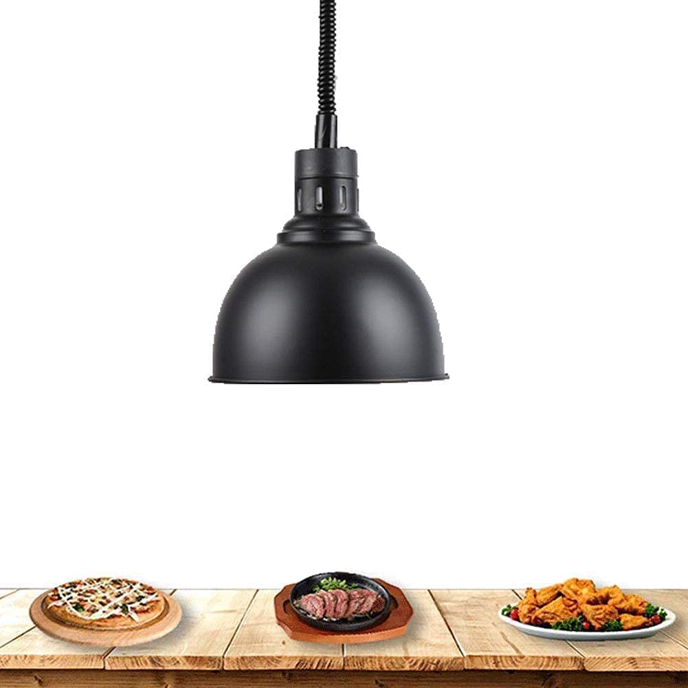 Lampa grzewcza do podgrzewania potraw Pizza Bufet Krótka lampa grzewcza do pizzy Regulowana długość 75-165 cm 25 cm Duży abażur Lampa grzewcza Pojedyncza Lampa grzewcza Żywność