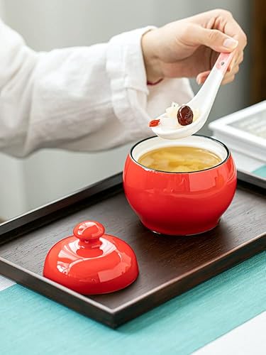 Miniatura 4 de Tarro de cerámica con tapa y cuchara de almacenamiento de sal con girasol