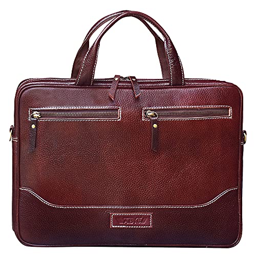 ABYS Genuine Leather Laptop Briefcase||Office Bag For Men And Women (14 Inch, Brown_8613DB) (B09GVZR14W) Amazon Price History, Amazon Price Tracker